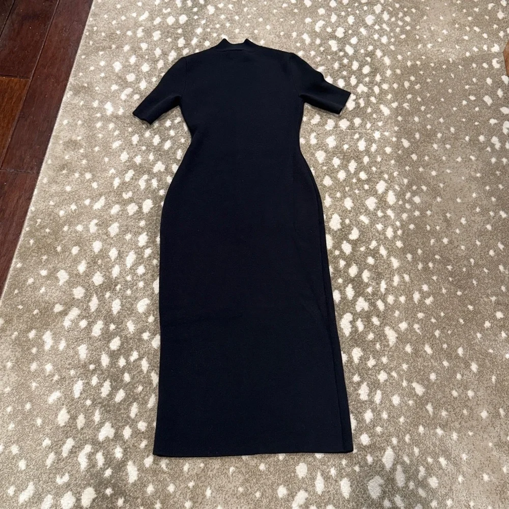 Abercrombie & Fitch Black Maxi Short-Sleeve Dress. Size XXS